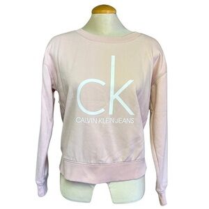Blush Pink Calvin Klein Jeans Crewneck Sweater - Women's Medium